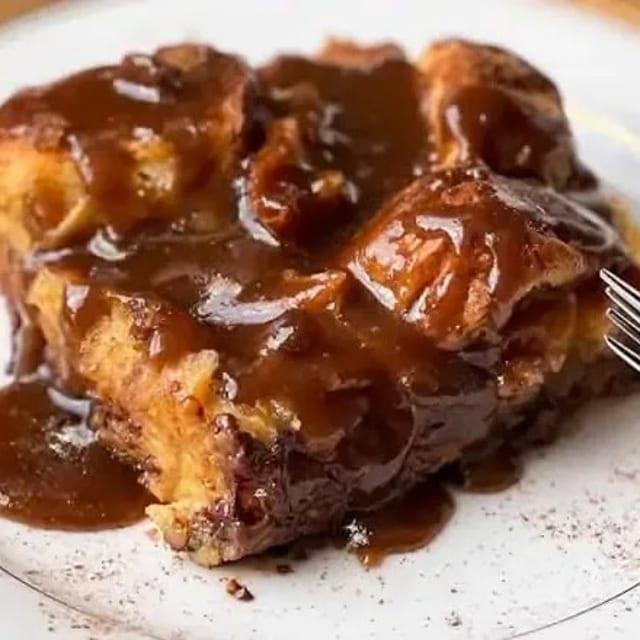 Bread Pudding with Bourbon Sauce.